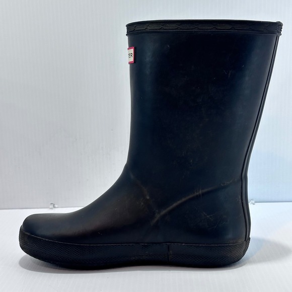 Hunter Kids Black Classic Rubber Rain Boots Size 12 - Picture 6 of 10